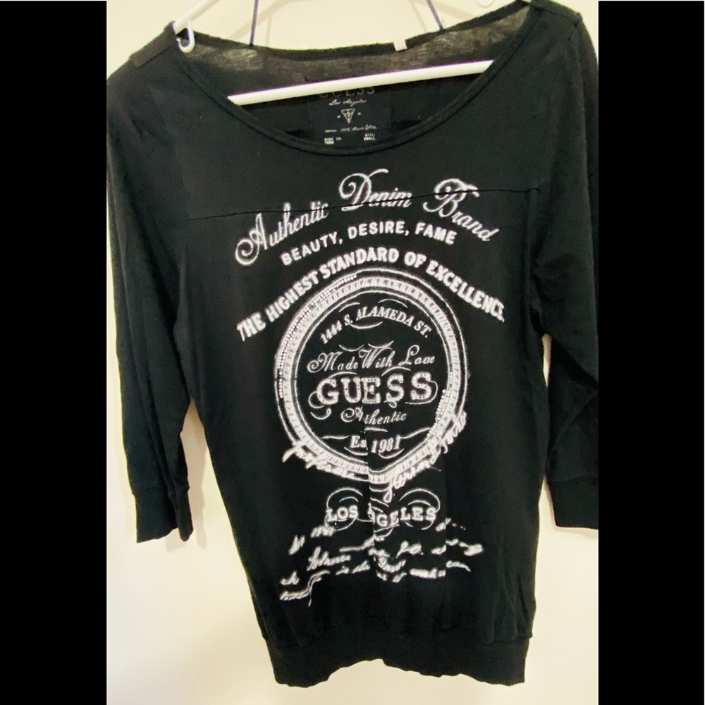 Guess Graphic Black Top